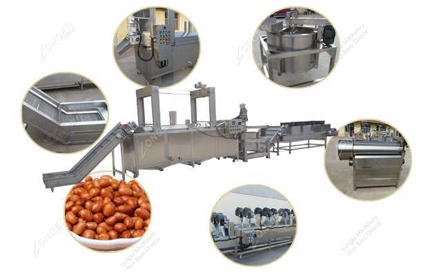 Automatic Coating Peanut Production Line|Fried Peanut Processing Line|Peanut Frying Line