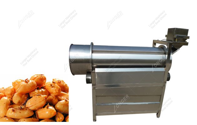 Automatic Single-drum Peanut Seasoning Machine|Peanut Flavoring Machine