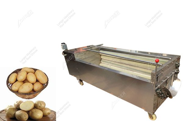 Potato Peeling And Cleaning Machine|Brush Roller Washing Machine|Brush Potato Washing and Peeling Machine