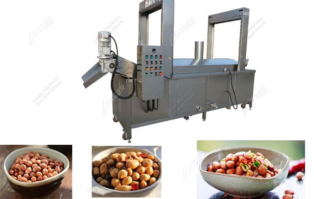 continuous peanut frying machine