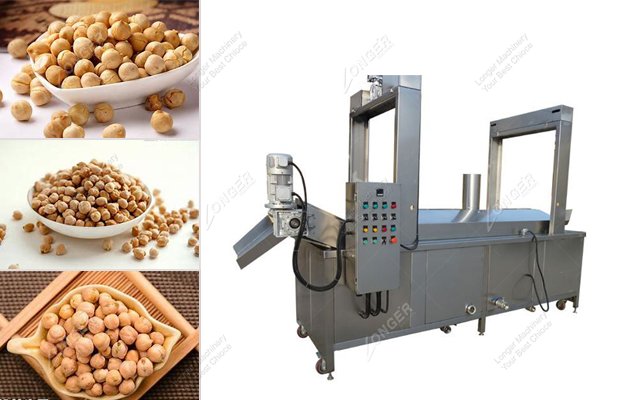 continuous chickpeas frying machine