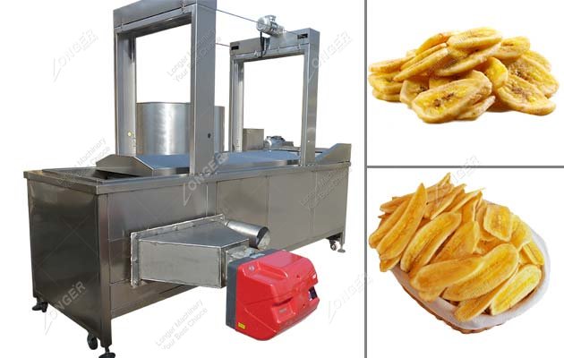 Banana Chips Continuous Frying Machine|Plantain Chips Fryer|Stainless Steel Banana Chips Frying Equipment