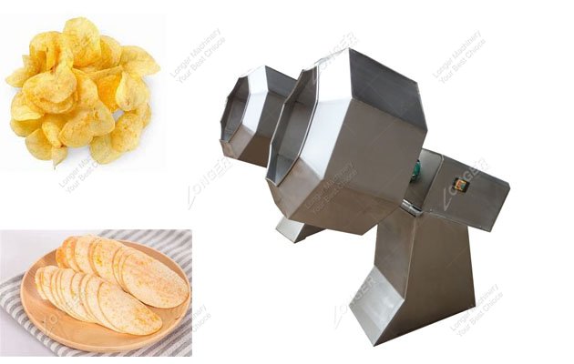 Potato Chips Octagonal Drum Seasoning Machine|Automatic Potato Chips Seasoning Machine|Potato Chips Flavor Machine