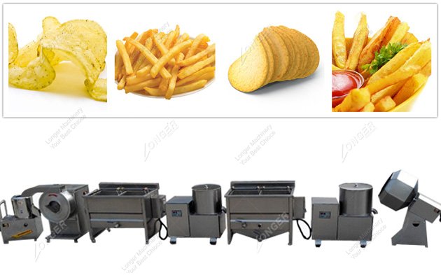 Stainless Steel Small Scale Fried French Fries Production Line|Small Scale French Fries Processing Line