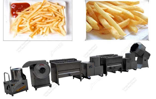 french fries processing line