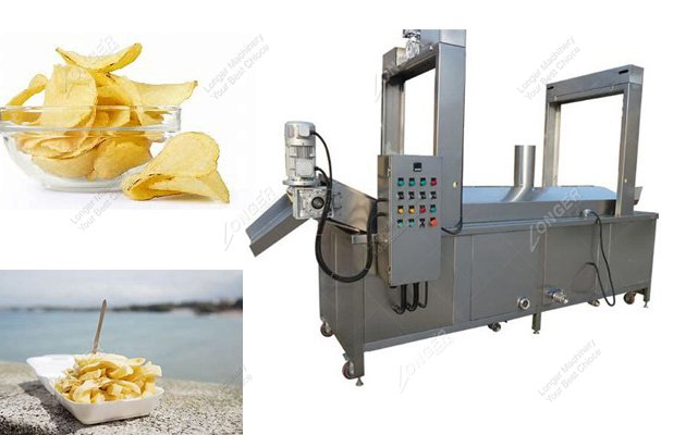 automatic potato chips frying machine