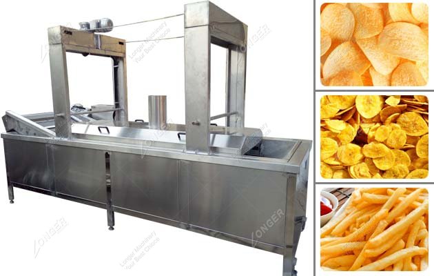 automatic banana chips continuous frying machine